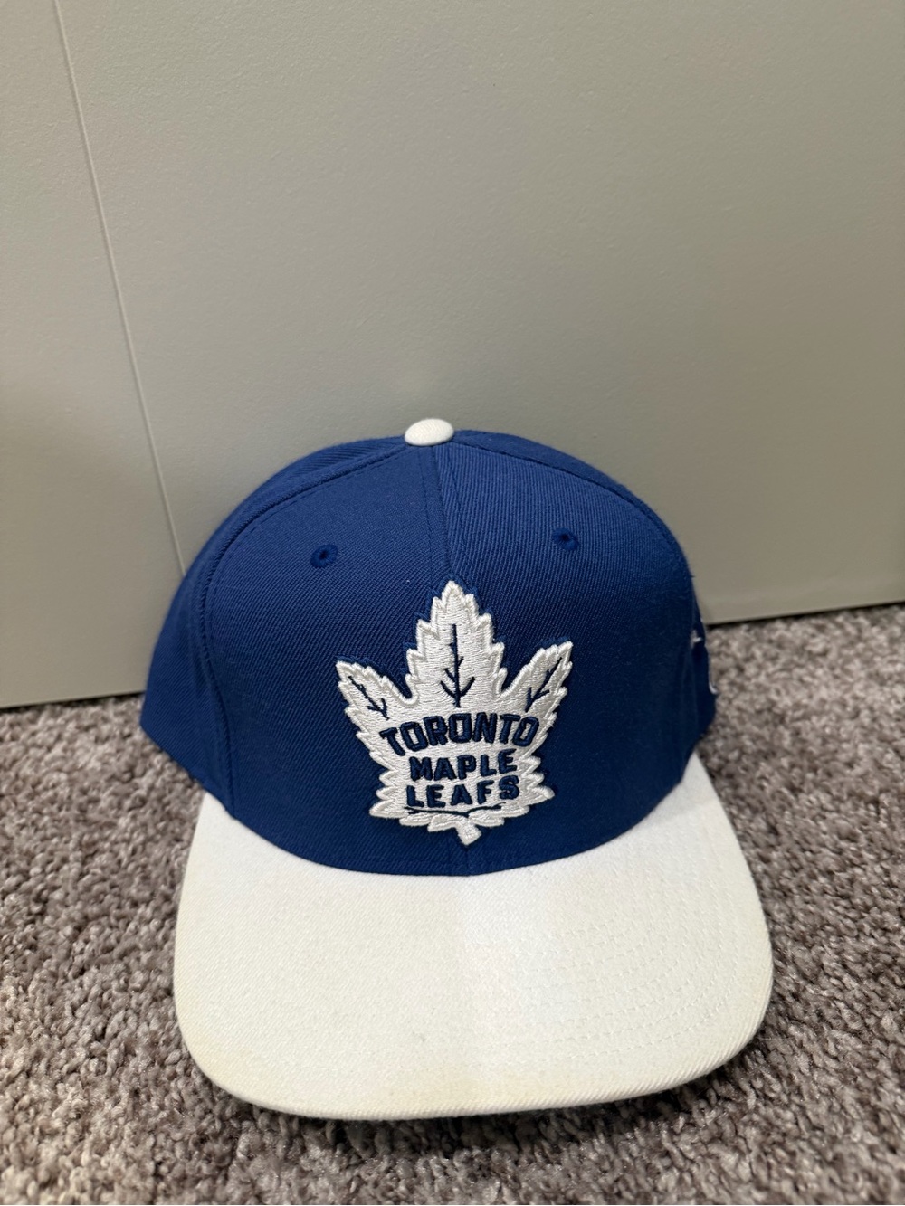 Mitchell & Ness Toronto Maple Leafs Blue and White Snapback Hat